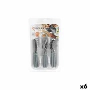 Conjunto de Talheres Cinzento Prateado Aço inoxidável Plástico (6 Unidades) Cozinha | Gourmet - nacloset
