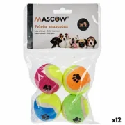 Brinquedo para cães Bola Multicolor Ø 4,5 cm Polietileno Polipropileno ABS (12 Unidades) Animais de Estimação - nacloset