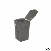 Cesto de Roupa Suja Stefanplast Antracite Plástico 50 L 37 x 56 x 39 cm (6 Unidades) A Preço de Revenda - nacloset