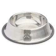 Comedouro para Cão Prateado Cinzento Borracha Metal 22 x 6 x 22 cm (12 Unidades) A Preço de Revenda - nacloset 2