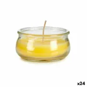 Vela Amarelo Vidro Cera 7,7 x 4 x 7,7 cm (24 Unidades) A Preço de Revenda - nacloset