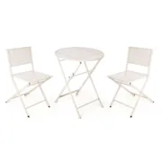 Conjunto de mesa com 2 cadeiras Branco Casa | Jardim - nacloset