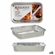 Jogo de Bandejas Kinvara 82276 12 Unidades 4 Peças Casa | Jardim - nacloset