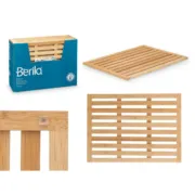 Tapete de banho Berilo BM632-6245 Natural Bambu 62 x 2 x 45 cm (12 Unidades) A Preço de Revenda - nacloset 2