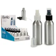 Garrafa Pulverizadora Berilo CH9979-2 Branco Preto Transparente Prateado Alumínio Polipropileno 100 ml (24 Unidades) A Preço de Revenda - nacloset 2