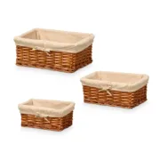 Conjunto de Cestos Kipit HX31033S/3 Natural Poliéster vime 50 % algodão 39 x 16,5 x 29 cm (6 Unidades) A Preço de Revenda - nacloset 2