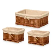 Conjunto de Cestos Kipit HX31449S/3 Natural Poliéster vime Tecido 50 % algodão 39 x 16 x 30 cm (6 Unidades) A Preço de Revenda - nacloset 2