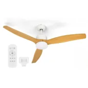 Ventilador de Teto com Luz Argon W-FC5288-3C1L W Branco Castanho 40 W Ø 132 cm Ar condicionado e ventiladores - nacloset