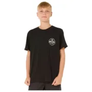 Camisola de Manga Curta Infantil Rip Curl Staple Preto Moda | Acessórios - nacloset
