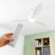 Ventoinha de Teto com Luz LED e 3 Pás ABS Flaled InnovaGoods Branco 36 W Ar condicionado e ventiladores - nacloset 2