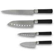 Conjunto de Facas Cecotec Santoku Preto Aço inoxidável Fibra de carbono (4 pcs) Conjuntos de Facas - nacloset