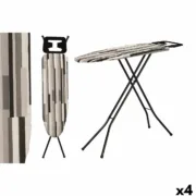 Tábua de Engomar Kipit 18358 – CB-143 Branco Preto Cinzento Metal Tecido (4 Unidades) A Preço de Revenda - nacloset