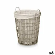Cesto Kipit HX30550 Cinzento Poliéster Tecido Polipropileno Ferro Plástico 50 % algodão 45 x 58 x 43 cm 46 x 59 x 43 cm (6 Unida Casa | Jardim - nacloset