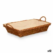 Cesto Kipit HX30675 Natural Poliéster vime Tecido 50 % algodão 63 x 16 x 41 cm (12 Unidades) A Preço de Revenda - nacloset