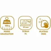 Balança digital para casa de banho Little Balance 8159 Preto Aço Aço inoxidável 180 kg Balanças - nacloset 2