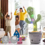 Cato-Bailarino e Tagarela Recarregável com Música e LED Multicolorido Cacxi InnovaGoods Verde (Recondicionado A) Bonecas e peluches - nacloset 2