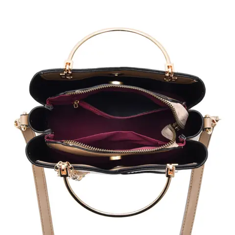 Bolsa feminina moderna estilo coreano com blocos de cores (grande capacidade) Carteiras e Bolsas - nacloset 4