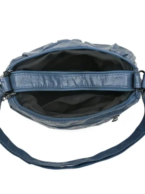 Bolsa de ombro ajustável com franzido em couro PU Carteiras e Bolsas - nacloset 20