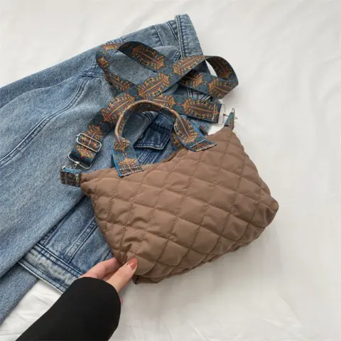 Korean style padded simple transverse shoulder bag Wallets and Bags - NAcloset 8