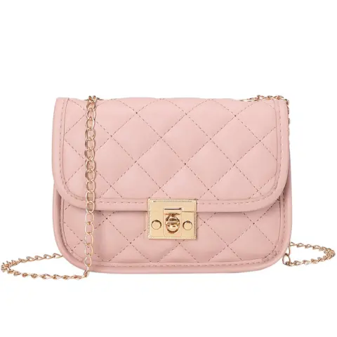 Bolsa feminina pequena quadrada com bordado em padrão de losangos Carteiras e Bolsas - nacloset 8 Bolsa feminina pequena quadrada com bordado em padrão de losangos Carteiras e Bolsas - nacloset 8