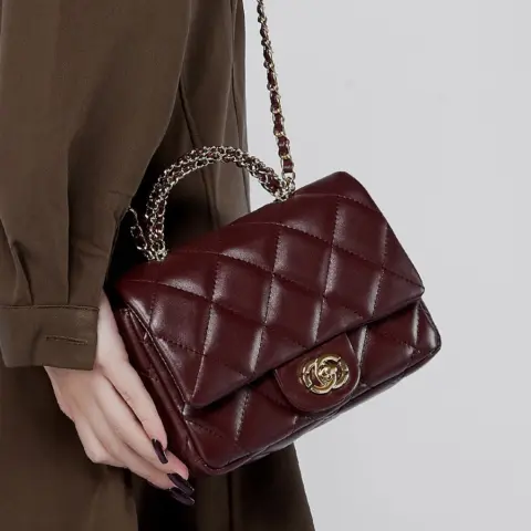 Bolsa de mão acolchoada em Couro Genuíno Carteiras e Bolsas - nacloset 3