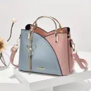 Bolsa de ombro grande com blocos de cores e design transversal Carteiras e Bolsas - nacloset