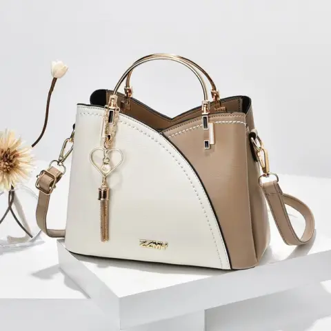 Bolsa de ombro grande com blocos de cores e design transversal Carteiras e Bolsas - nacloset 3