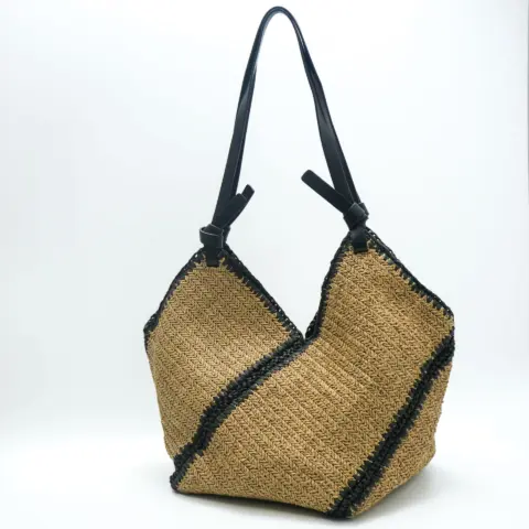 Bolsa de ombro única em palha trançada com listras elegantes Carteiras e Bolsas - nacloset 4 Bolsa de ombro única em palha trançada com listras elegantes Carteiras e Bolsas - nacloset 4