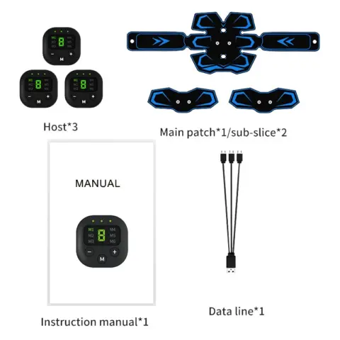 Electric Rechargeable Abdominal Muscle Stimulator Belt Electrostimulators - NAcloset 7 Electric Rechargeable Abdominal Muscle Stimulator Belt Electrostimulators - NAcloset 7