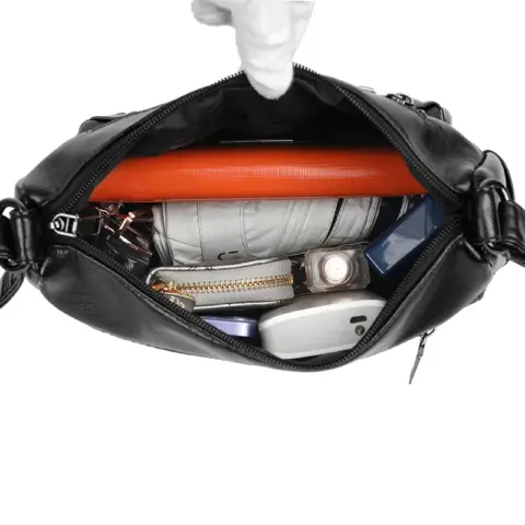 Bolsa transversal de couro PU com vários bolsos Carteiras e Bolsas - nacloset 16