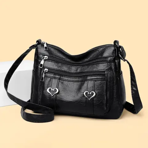 Bolsa transversal de couro PU com vários bolsos Carteiras e Bolsas - nacloset 7