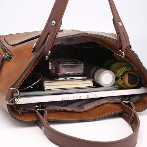 Bolsa de ombro feminina estilo europeu, americano e retro (grande capacidade) Carteiras e Bolsas - nacloset 4 Bolsa de ombro feminina estilo europeu, americano e retro (grande capacidade) Carteiras e Bolsas - nacloset 4