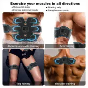 Electric Rechargeable Abdominal Muscle Stimulator Belt Electrostimulators - NAcloset 2