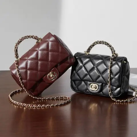 Bolsa de mão acolchoada em Couro Genuíno Carteiras e Bolsas - nacloset 6