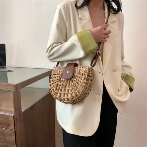 Straw bag braided female Wallets and Bags - NAcloset 4