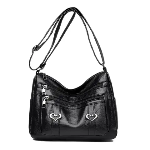 Bolsa transversal de couro PU com vários bolsos Carteiras e Bolsas - nacloset 9