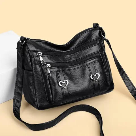 Bolsa transversal de couro PU com vários bolsos Carteiras e Bolsas - nacloset 6