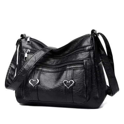 Bolsa transversal de couro PU com vários bolsos Carteiras e Bolsas - nacloset 15