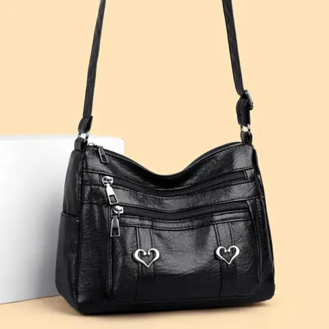 Bolsa transversal de couro PU com vários bolsos Carteiras e Bolsas - nacloset 8