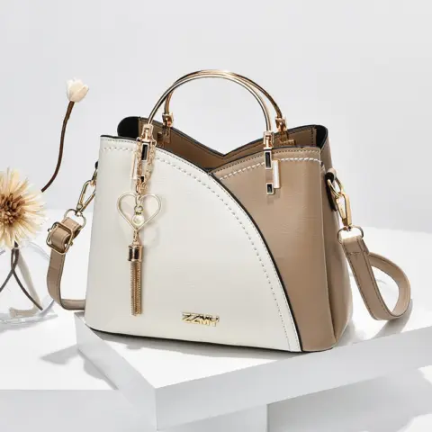 Bolsa feminina moderna estilo coreano com blocos de cores (grande capacidade) Carteiras e Bolsas - nacloset 8