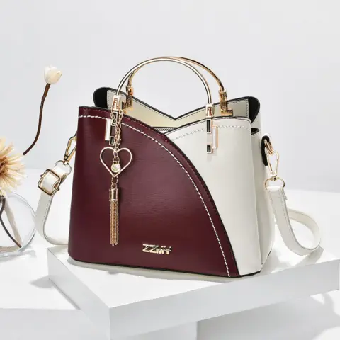 Bolsa feminina moderna estilo coreano com blocos de cores (grande capacidade) Carteiras e Bolsas - nacloset 12