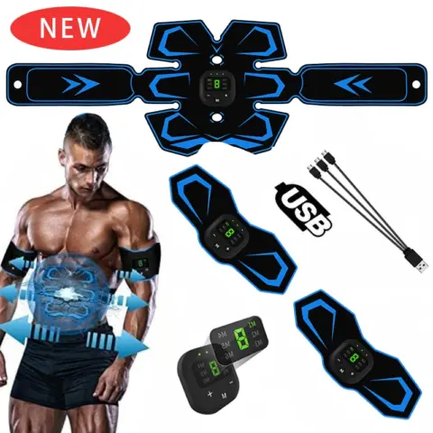 Electric Rechargeable Abdominal Muscle Stimulator Belt Electrostimulators - NAcloset Electric Rechargeable Abdominal Muscle Stimulator Belt Electrostimulators - NAcloset