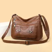 Bolsa transversal de couro PU com vários bolsos Carteiras e Bolsas - nacloset 2