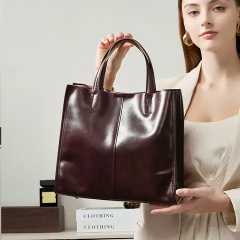 Bolsa tote feminina em couro de primeira qualidade Carteiras e Bolsas - nacloset 3