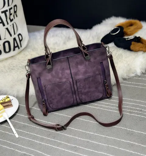 Bolsa de ombro feminina estilo europeu, americano e retro (grande capacidade) Carteiras e Bolsas - nacloset 7 Bolsa de ombro feminina estilo europeu, americano e retro (grande capacidade) Carteiras e Bolsas - nacloset 7