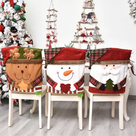 Christmas Decorations with Chair Covers Decoration - NAcloset Christmas Decorations with Chair Covers Decoration - NAcloset