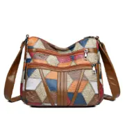 Bolsa de ombro de grande capacidade com blocos de cores Carteiras e Bolsas - nacloset 2