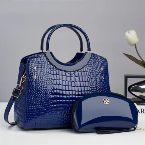 Bolsa de mão com estampa de cobra (2 peças) Carteiras e Bolsas - nacloset 8