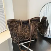 Bolsa de ombro e de mão em couro PU com estampa de leopardo Carteiras e Bolsas - nacloset 2