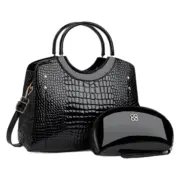 Bolsa de mão com estampa de cobra (2 peças) Carteiras e Bolsas - nacloset 2